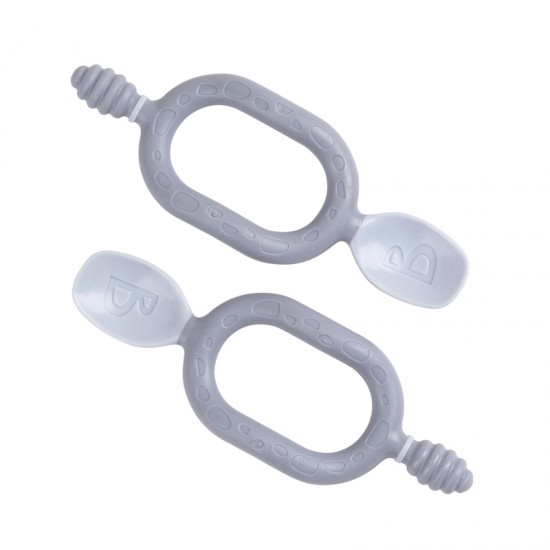 Bibado Prva silikonska žlica za bebe Dippit™ 2 pack - Mist
