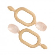 Bibado Prva silikonska žlica za bebe Dippit™ 2 pack - Fawn