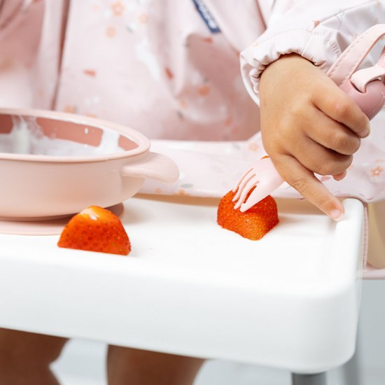 Bibado Pribor za jelo za bebe Handi - Blush
