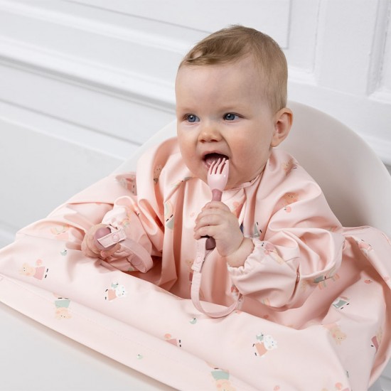 Bibado Pribor za jelo za bebe Handi - Blush