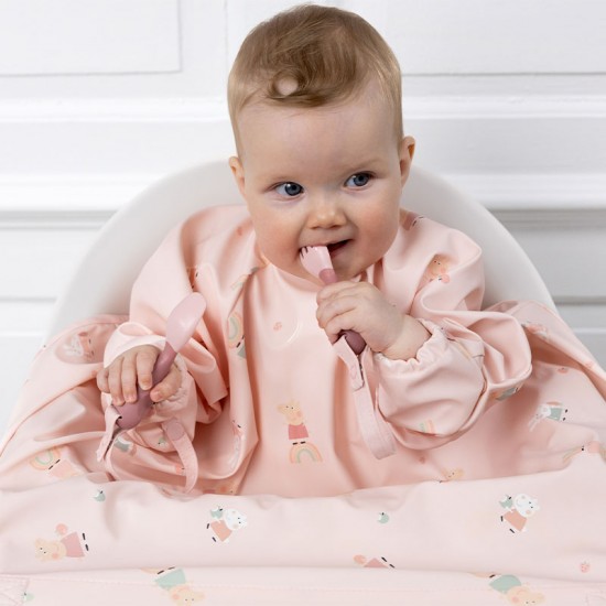 Bibado Pribor za jelo za bebe Handi - Blush