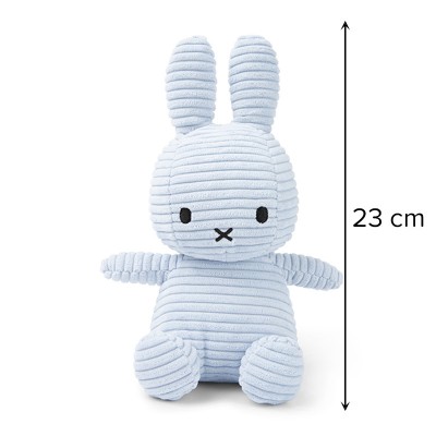 Miffy zec mekana igračka ECO Corduroy - Ice Blue - 23 cm