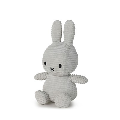 Miffy zec mekana igračka ECO Corduroy Soft Grey - 23 cm