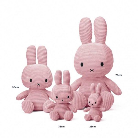 Miffy zeko mekana igračka ECO Corduroy Pink - 70 cm