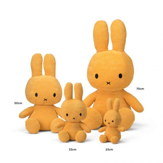 Miffy zeko mekana igračka ECO Corduroy Yellow - 23 cm