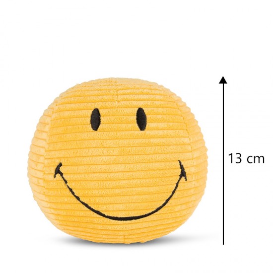 Smiley mekana igračka ECO Corduroy - Yellow - 13 cm