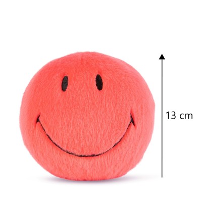 Smiley mekana igračka ECO Fuzzy - Bright Coral - 13 cm