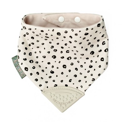 Cheeky Chompers Neckerchew Premium podbradnjak s grickalicom - Leopard Spots