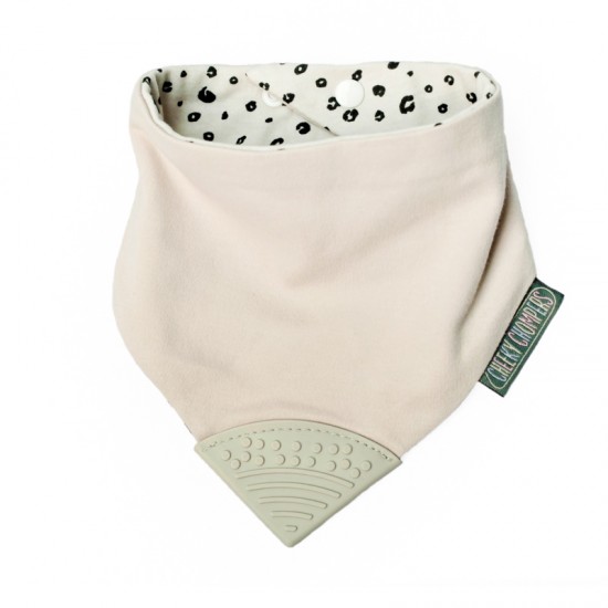 Cheeky Chompers Neckerchew Premium podbradnjak s grickalicom - Leopard Spots