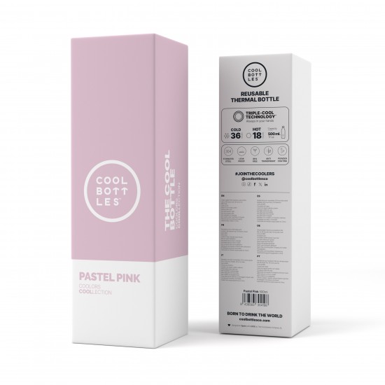 Cool Bottles bočica od nehrđajućeg čelika 500 ml – Pastel Pink