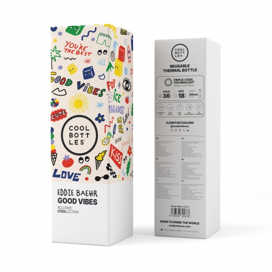 Cool Bottles bočica od nehrđajućeg čelika 500 ml – Good Vibes