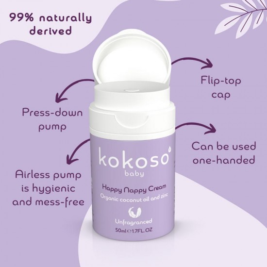 Kokoso Baby® Happy Nappy Krema 50m