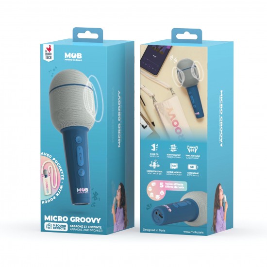 MOB Mikrofon i Bluetooth zvučnik Micro Groovy - Blue