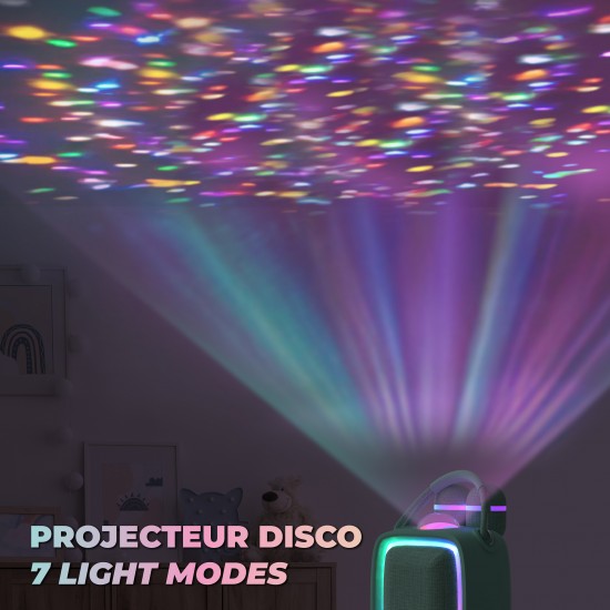 MOB karaoke zvučnik s LED svjetlosnim efektima - Singy Party - Pink