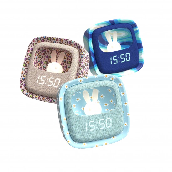 MOB  Svjetlo i budilica Billy Clock - Blue Flower 