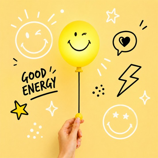 MOB Noćna lampica Bubbly Smiley - Yellow