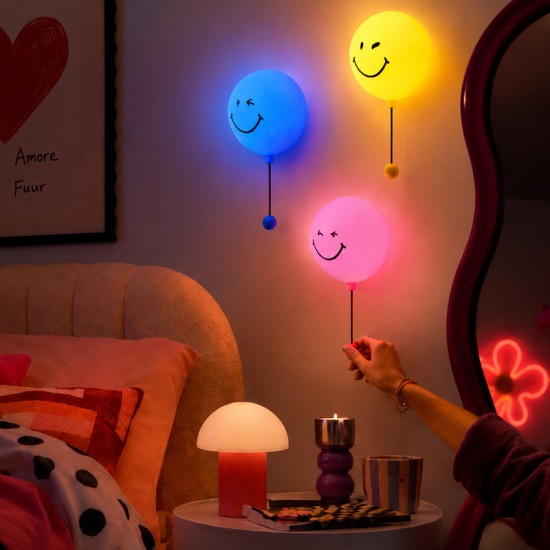 MOB Noćna lampica Bubbly Smiley - Blue