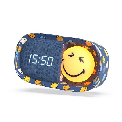 MOB Svjetlo i budilica Smiley Clock - Blue