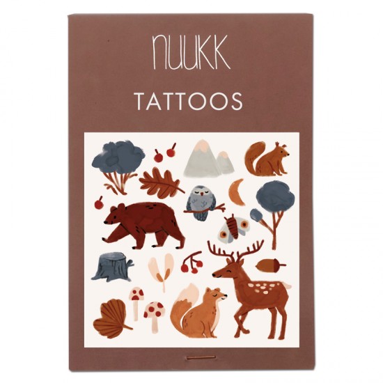 Nuukk Veganske tattoo naljepnice - Black Forest