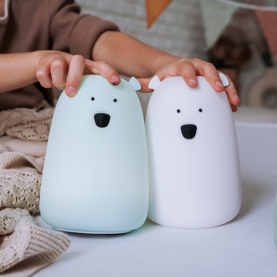 Rabbit&Friends Mekana svjetiljka Medvjedić - Plava - USB-C