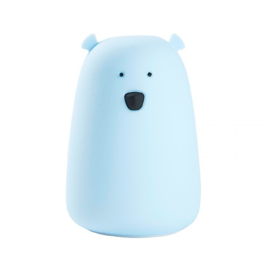 Rabbit&Friends Mekana svjetiljka Medvjedić - Plava - USB-C