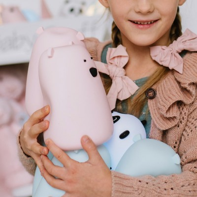 Rabbit&Friends Mekana svjetiljka Medvjedić s dalj. upravljačem - Light Blue - USB-C
