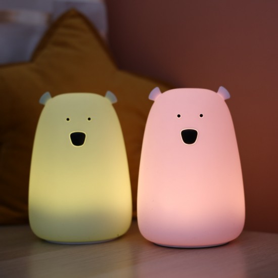 Rabbit&Friends Mekana svjetiljka Medvjedić - Sage - USB-C