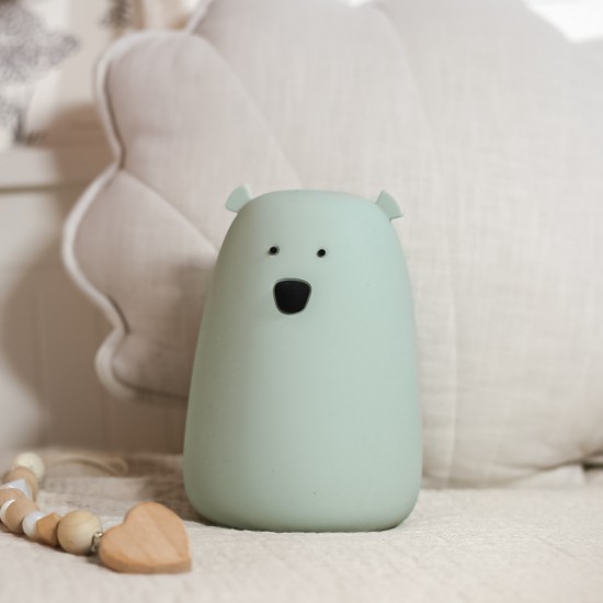 Rabbit&Friends Mekana svjetiljka Medvjedić - Sage - USB-C