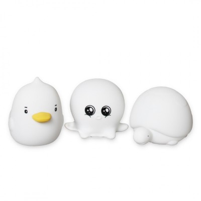 Rabbit&Friends Set od 3 mekane svjetiljke Mini - Patka, hobotnica i kornjača