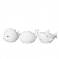 Rabbit&Friends Set od 3 mekane svjetiljke Mini - Morski pas, delfin i kit