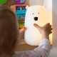 Rabbit&Friends Mekana svjetiljka Medvjedić s dalj. upravljačem - Bijela - USB-C