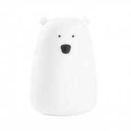 Rabbit&Friends Mekana svjetiljka Medvjedić - Bijela - USB-C