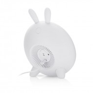 Rabbit&Friends Svjetiljka i sat s budilicom Lovely Wake-up - Bijela - USB-C
