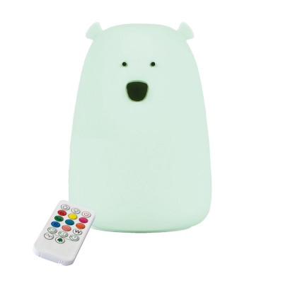Rabbit&Friends Mekana svjetiljka Medvjedić s dalj. upravljačem - Light Green - USB-C