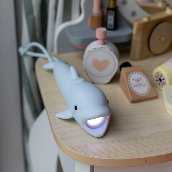 Rabbit&Friends Silikonska svjetiljka - Dupin - USB-C