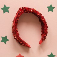 Rockahula Rajf za kosu - Sequin Velvet Red