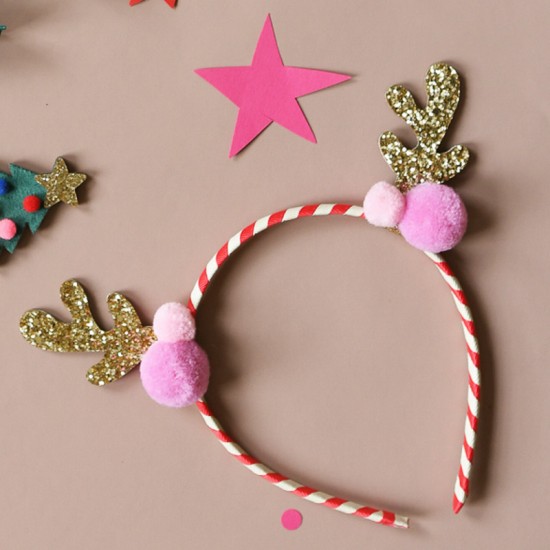 Rockahula Rajf za kosu - Stripy Pom Pom Reindeer