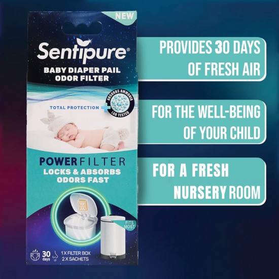 Sentipure® Filteri protiv neugodnih mirisa pelena + Držač - 30 dana