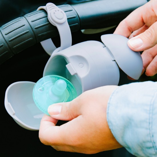 Ubbi® Dvostranska torbica za 2 dudi On-The-Go - Grey