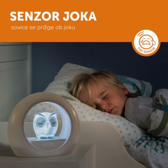 ZAZU Pametna svjetiljka Sova Lou - Siva