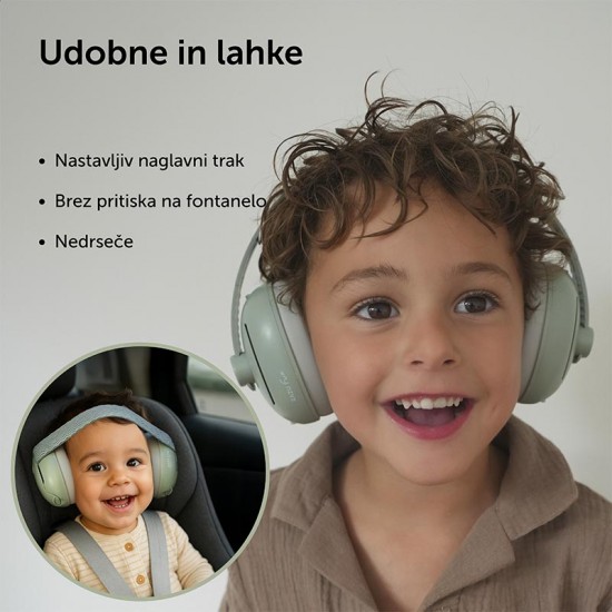 ZAZU Premium protubučne slušalice za bebe i malu djecu - Green