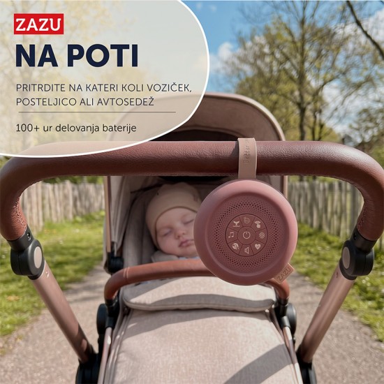 ZAZU Prijenosna naprava za smirenje Suzy Deluxe - Pink Petal - USB-C