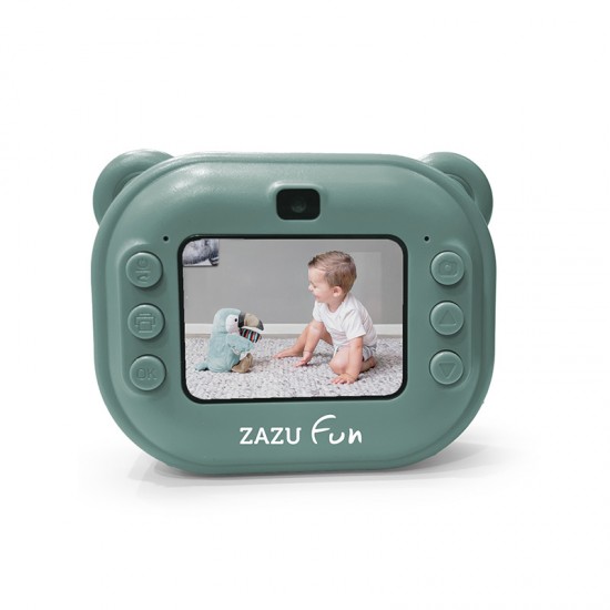 ZAZU Dječji fotoaparat Instant Print s trenutnim ispisom 1080P Full HD - Green
