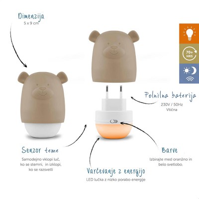 ZAZU Mekana Svjetiljka Benny Taupe - USB-C