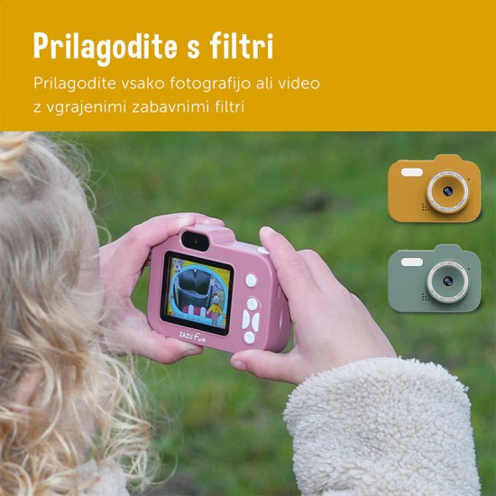 ZAZU Dječji fotoaparat sa 2 kamere 1080P Full HD - Green
